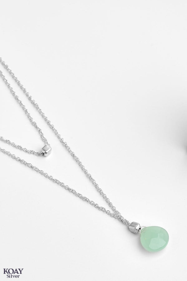 Mint Green Stone Necklace