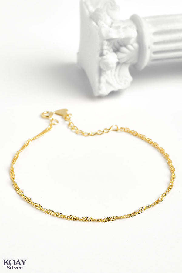 Twist Chain Bracelet (B/GP)