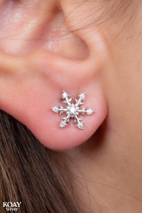 Zircon Snowflake Earring
