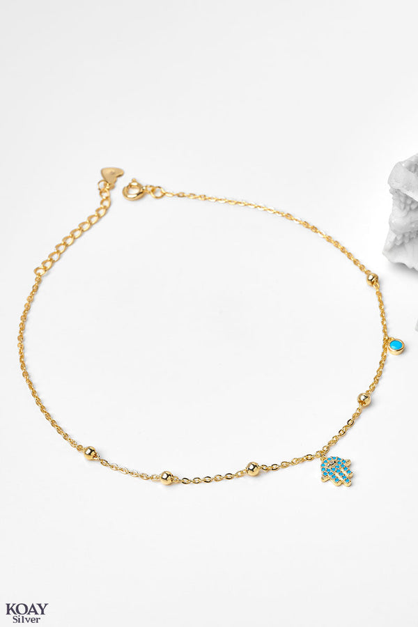Turquoise Hand Anklet GP