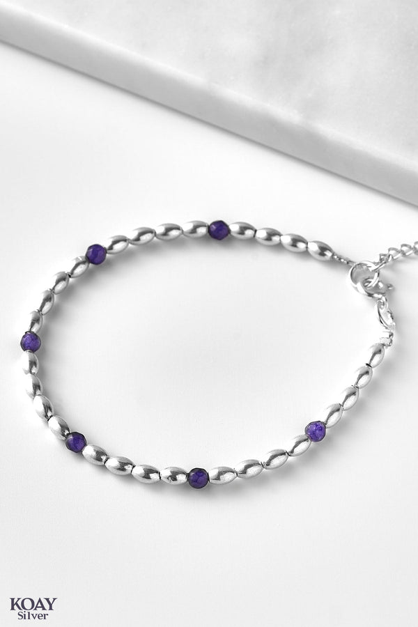 Purple And Oval Bracelet