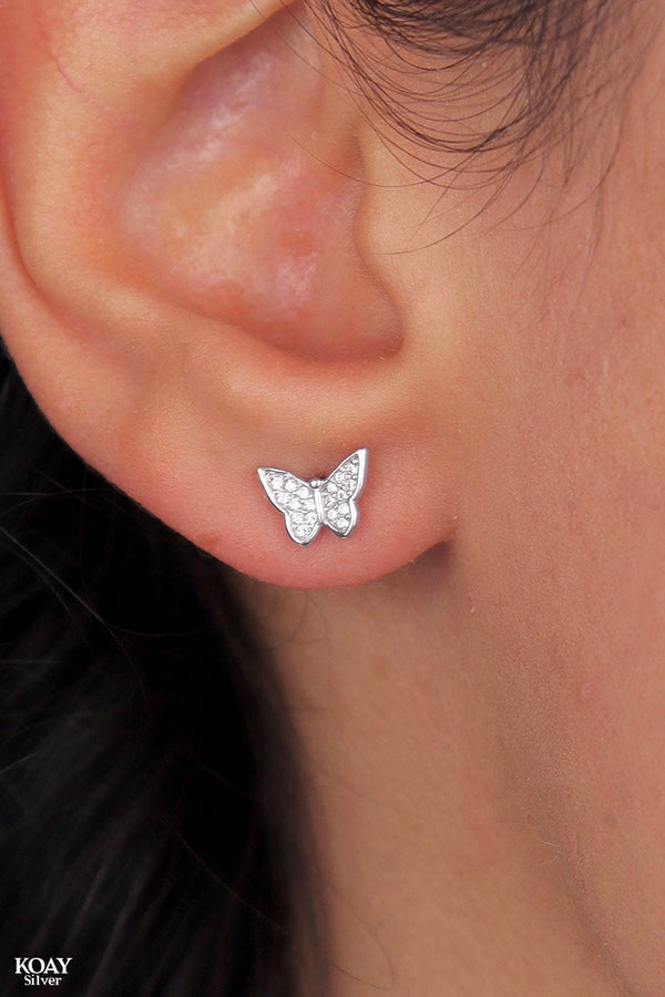 T Zircon Butterfly Earring