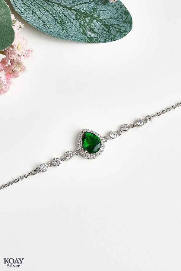 Zircons Green Stone Bracelet