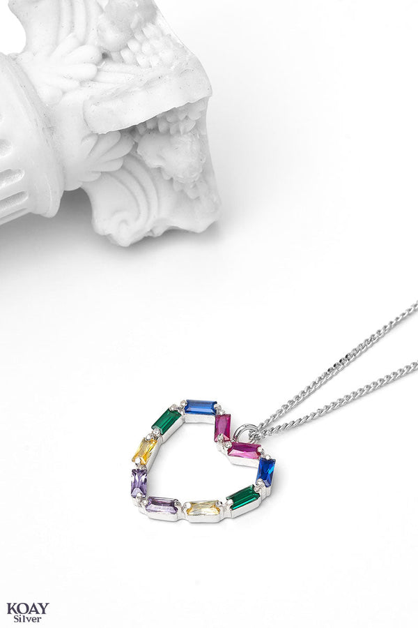 Colored Heart Necklace (02)