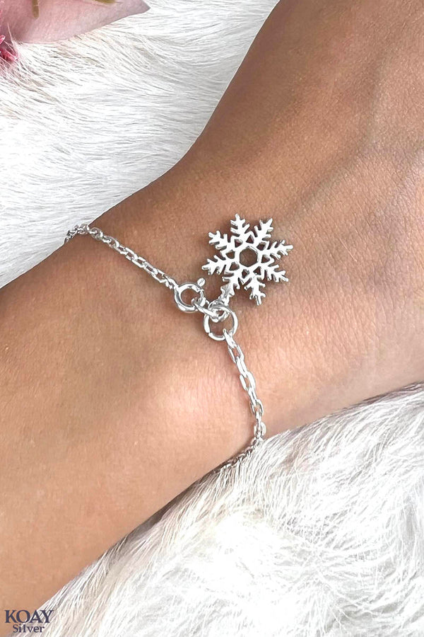 Silver Snowflake Bracelet 02
