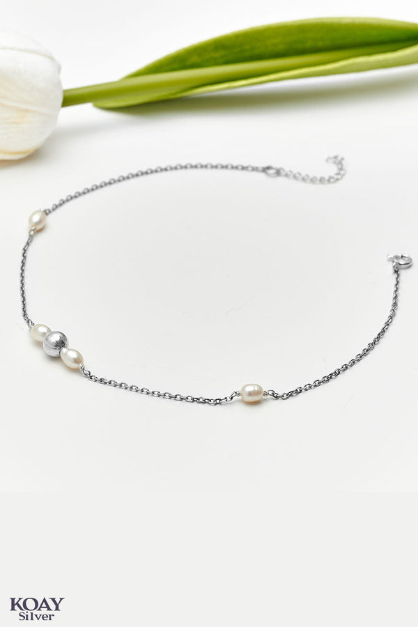 Ball And Pearl Anklet